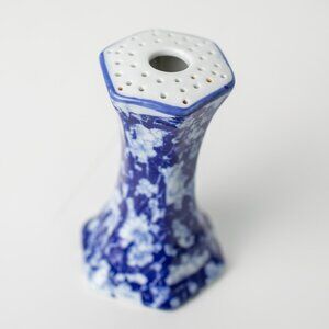 Vintage Victoria Ware Ironstone Flow Blue Hat Pin Holder